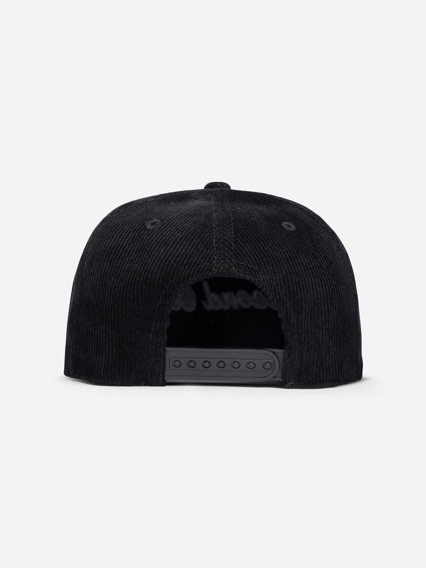 Black Corduroy Script Snapback