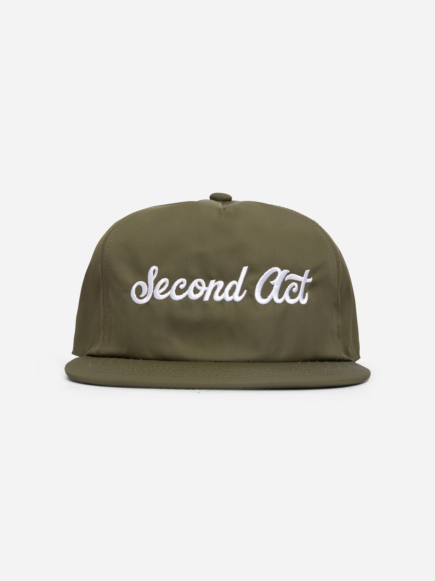 Army Green Script Nylon Snapback