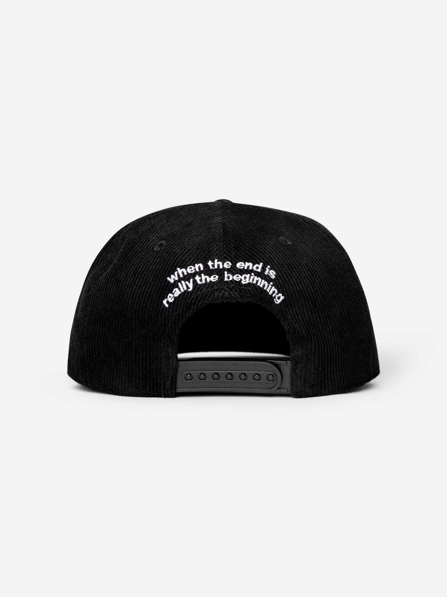 Black Corduroy Logo Snapback