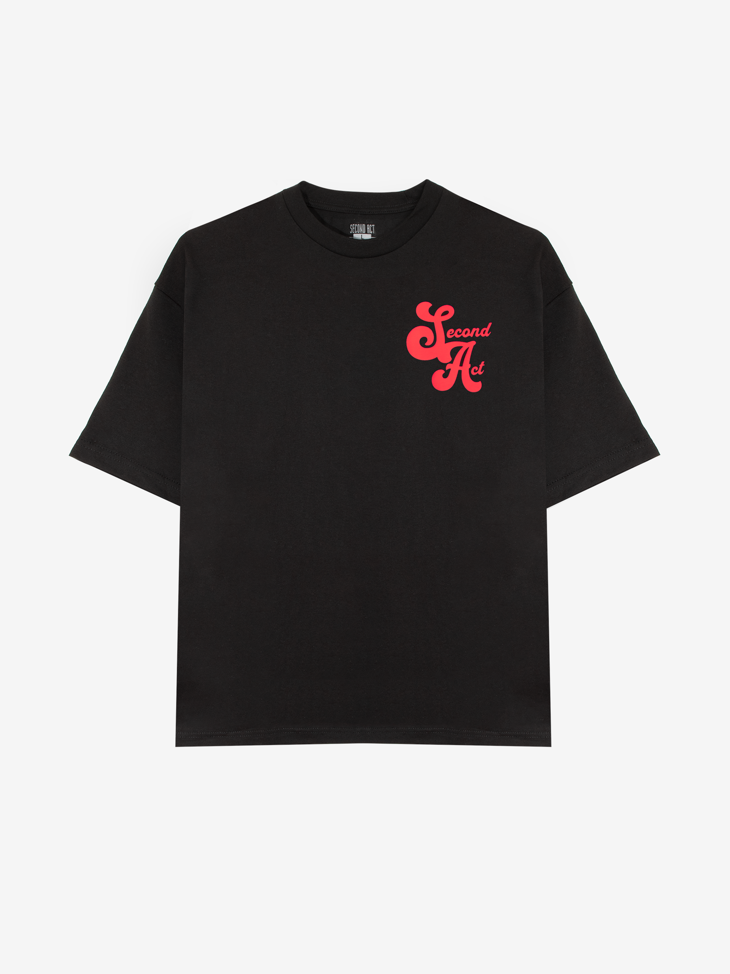 Short Sleeve Black and Red Logo T-Shirt