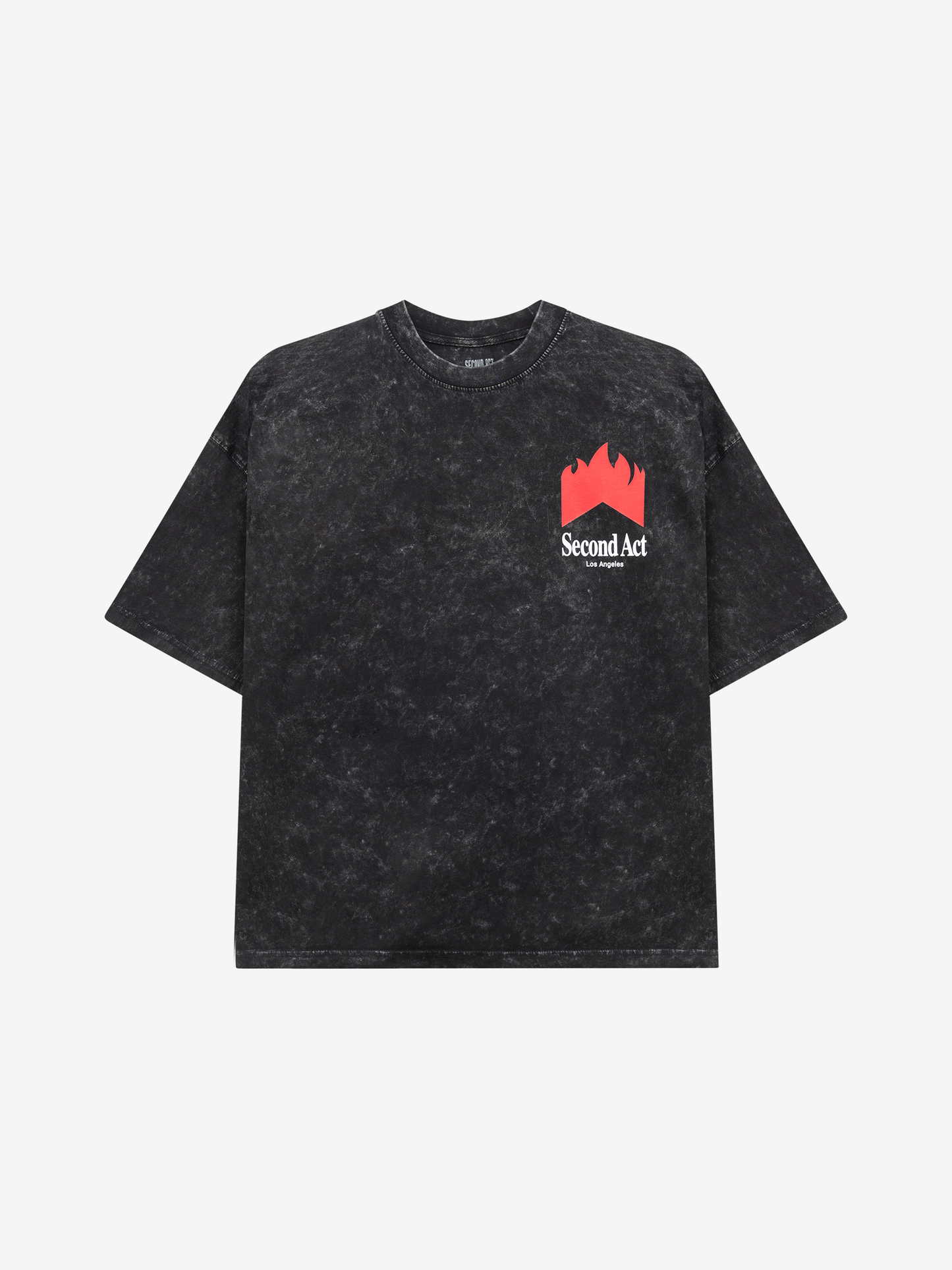 Acid Wash Flames Tee