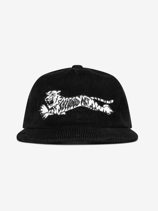 Black Corduroy White Tiger Snapback