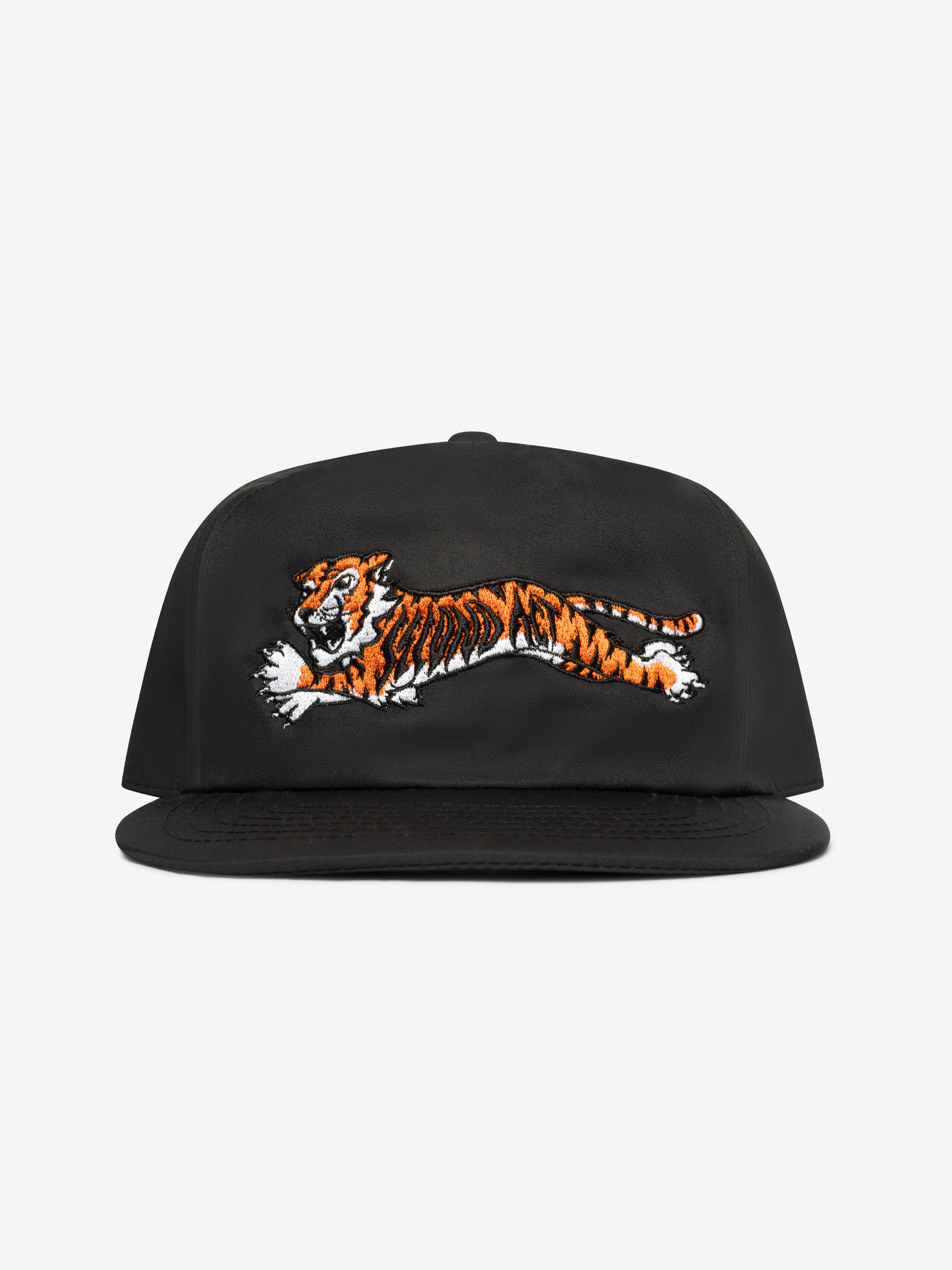 Black Nylon Orange Tiger Snapback