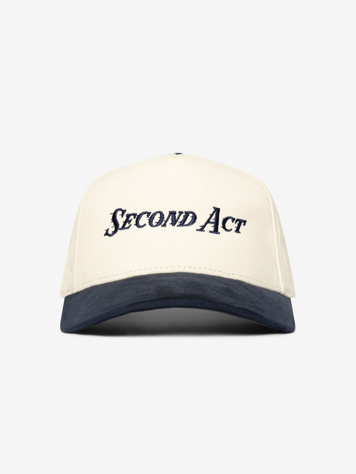 Navy Blue Suede Bill Snapback