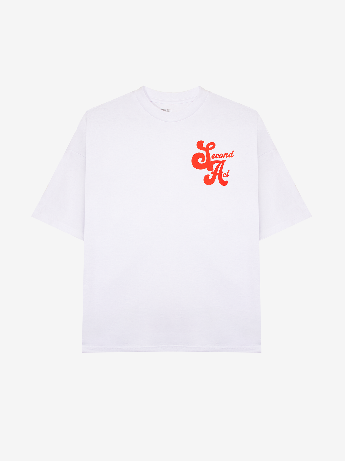 Short Sleeve White & Red Logo T-shirt